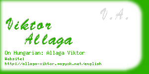 viktor allaga business card